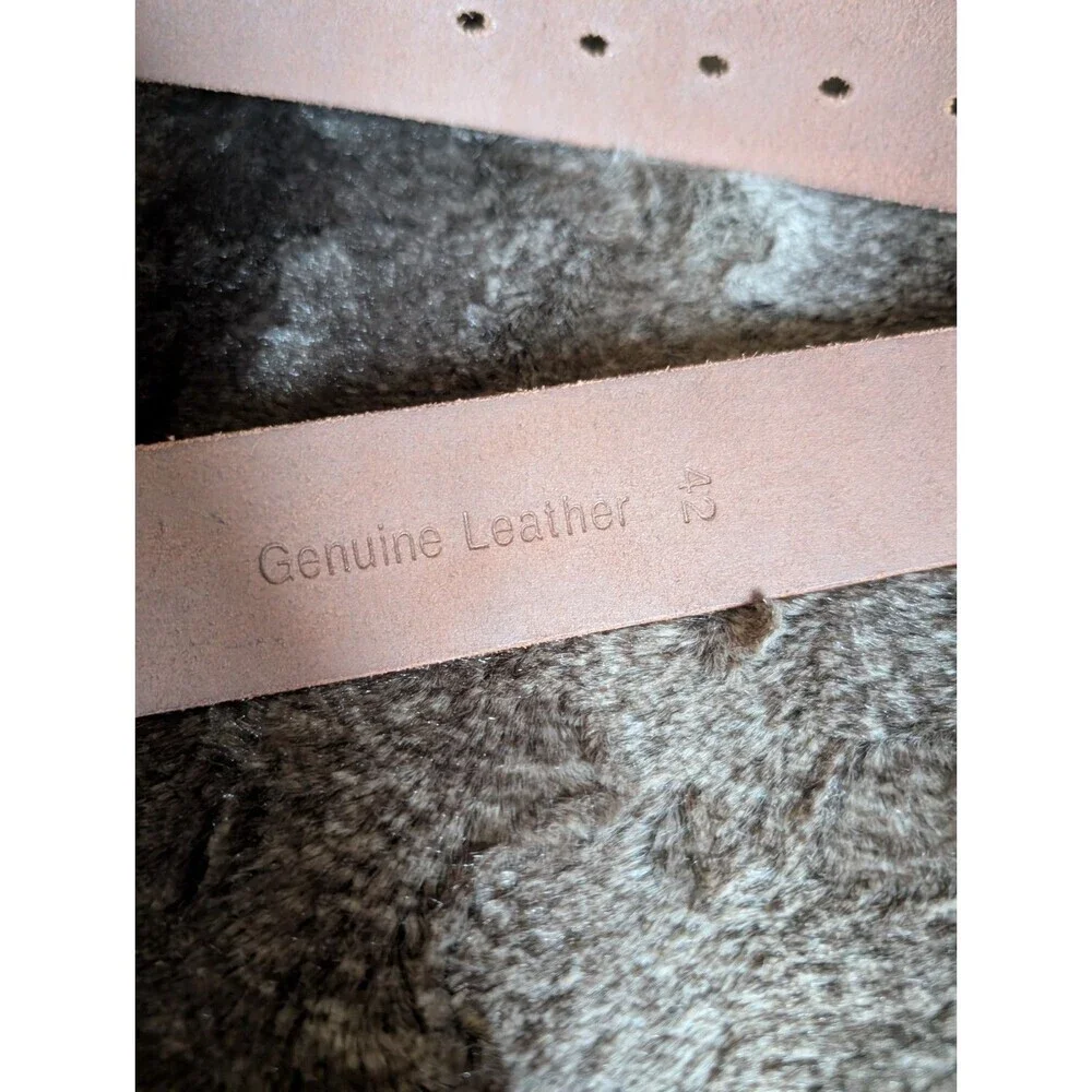 NWOT Timberland Leather Belt Men 42 Brown Western Boho Casual Minimalist Cowboy